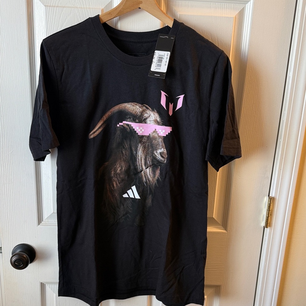 Adidas Messi Black Goat Graphic T-Shirt - Men’s